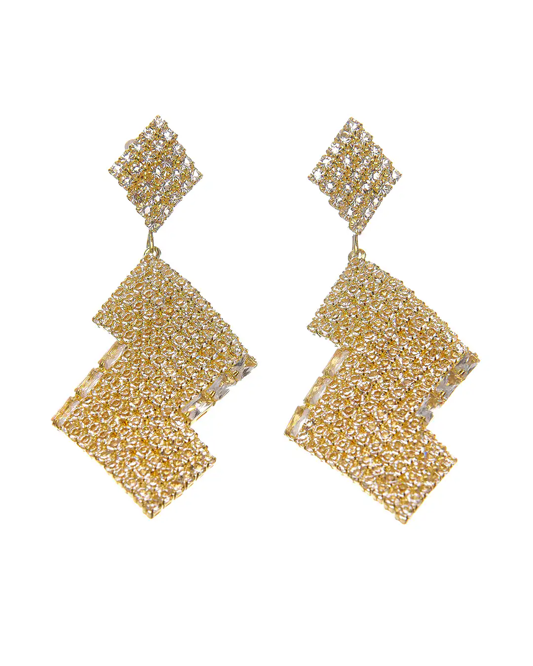 Κρεμαστά σκουλαρίκια με πέτρες lyod 4-16 – Χρυσό