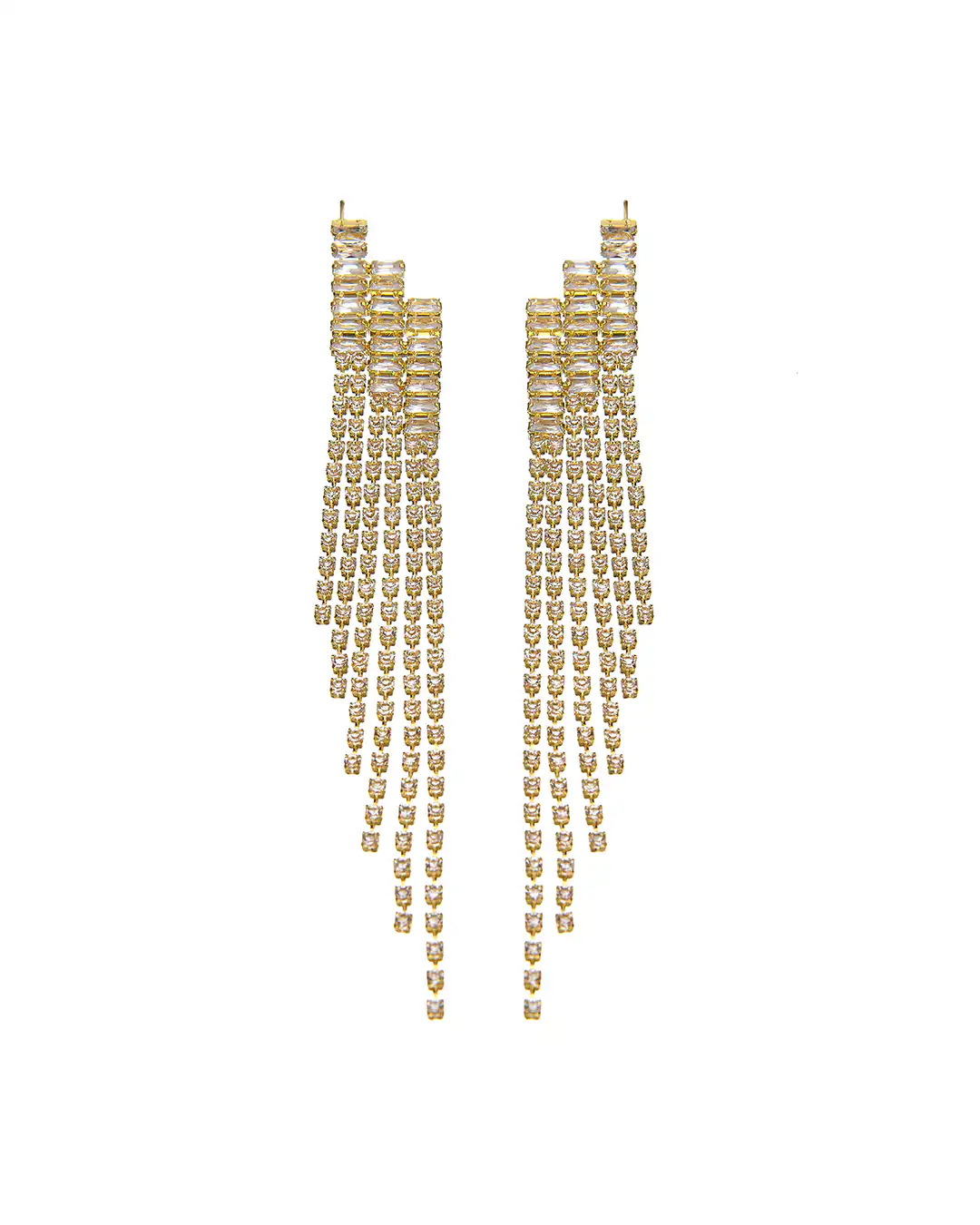 Κρεμαστά σκουλαρίκια με πέτρες lyod 4-5-1 – Χρυσό