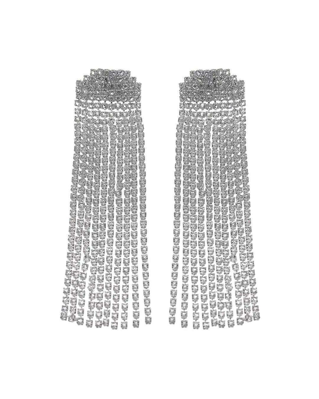 Κρεμαστά σκουλαρίκια με πέτρες lyod 4-8-1 – Ασημί