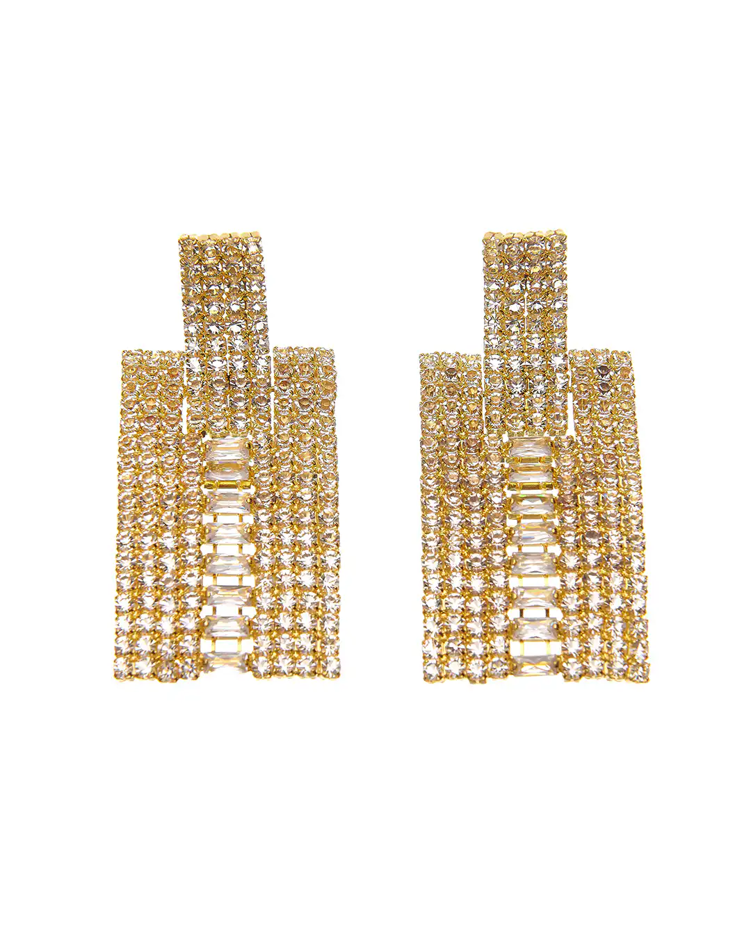 Κρεμαστά σκουλαρίκια με πέτρες lyod 5-2 – Χρυσό