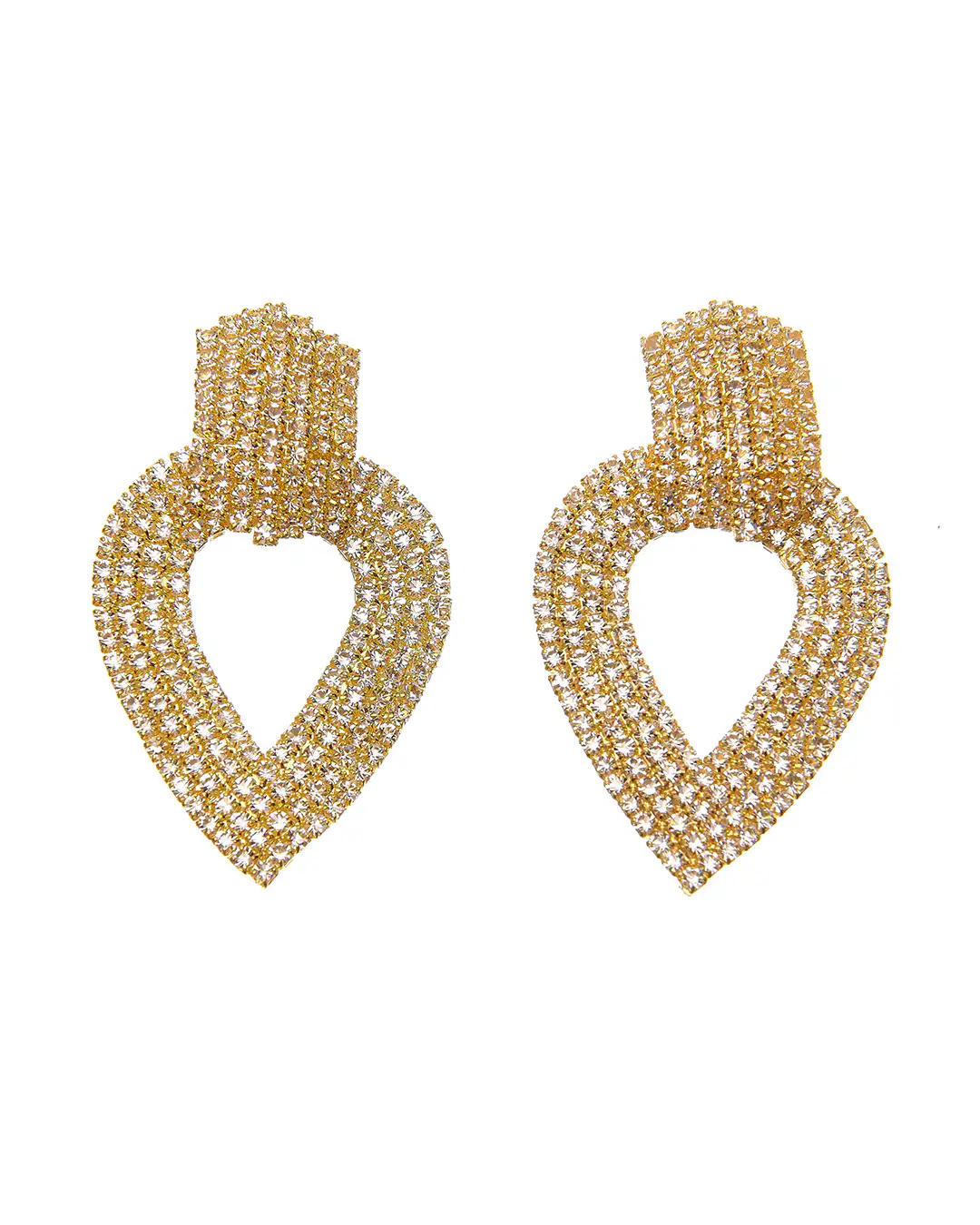 Κρεμαστά σκουλαρίκια με πέτρες lyod 6-10-1 – Χρυσό