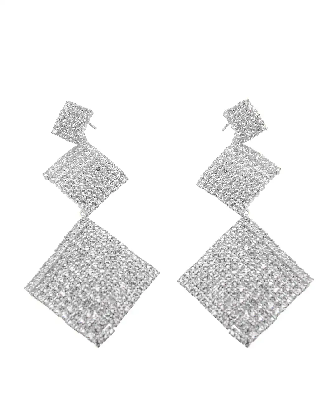 Κρεμαστά σκουλαρίκια με πέτρες lyod 6-7-1 – Ασημί