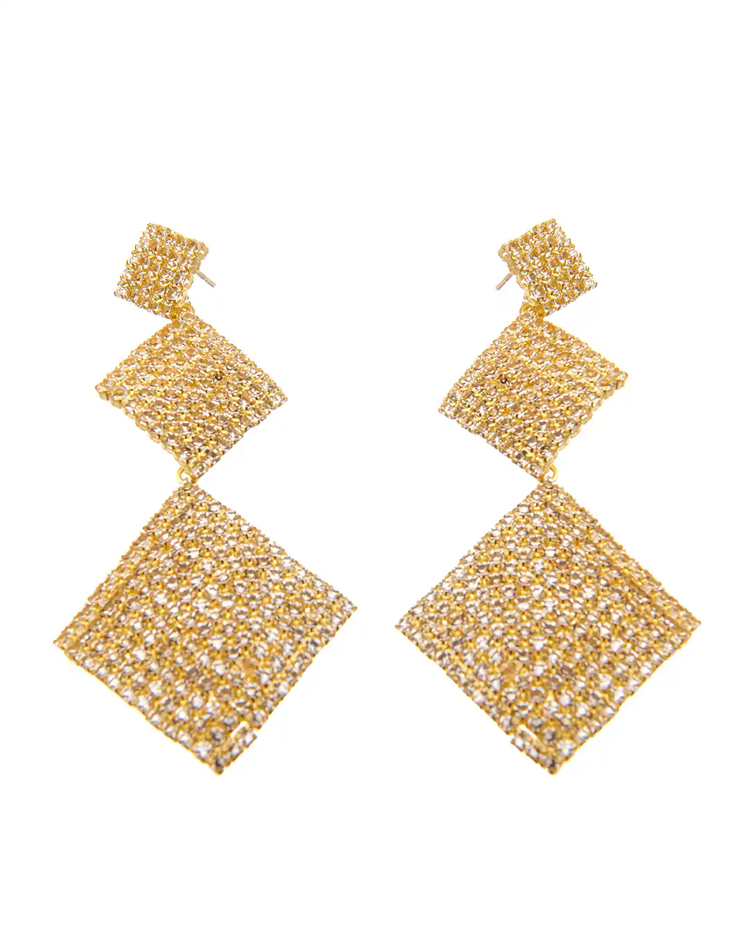 Κρεμαστά σκουλαρίκια με πέτρες lyod 6-7-1 – Χρυσό