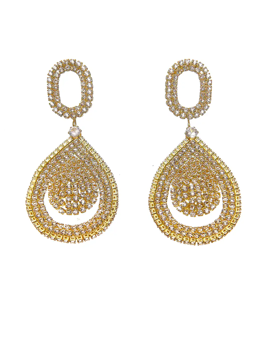 Κρεμαστά σκουλαρίκια με πέτρες lyod 6-8 – Χρυσό