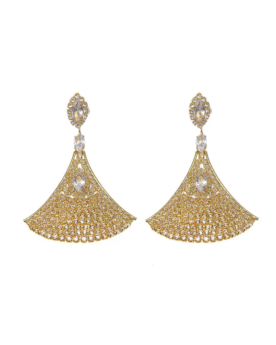 Κρεμαστά σκουλαρίκια με πέτρες lyod 6-9-1 – Χρυσό