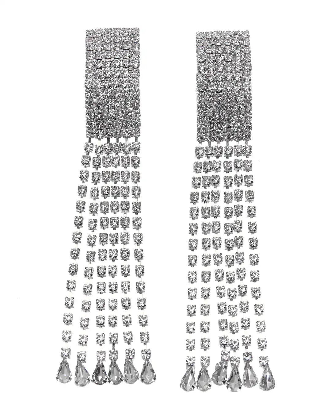 Κρεμαστά σκουλαρίκια με πέτρες lyod 8-6 – Ασημί