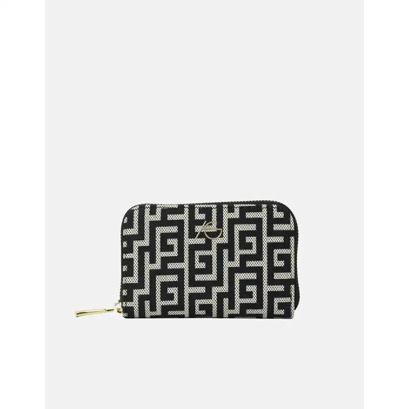 Χειροποίητο πορτοφόλι ασπρόμαυρο Refia