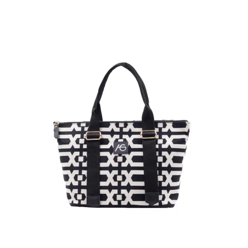 Ασπρόμαυρη τσάντα shopping Malenia Ασπρόμαυρη τσάντα shopping Malenia