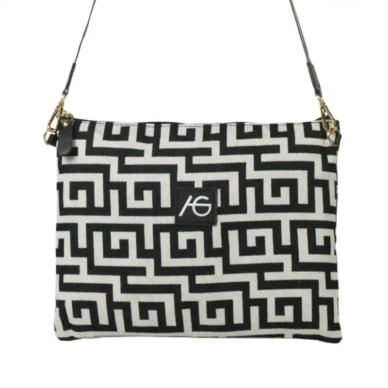 Ασπρόμαυρη τσάντα χιαστί Speio Ασπρόμαυρη τσάντα χιαστί Speio