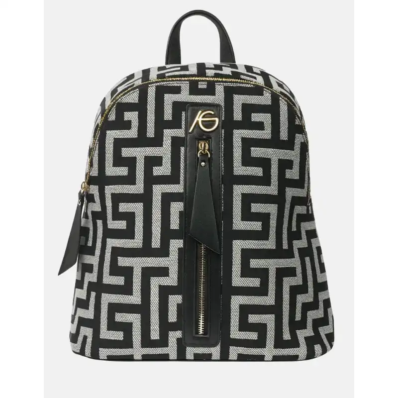 Χειροποίητο σακίδιο πλάτης ασπρόμαυρο Terra Χειροποίητο σακίδιο πλάτης ασπρόμαυρο Terra