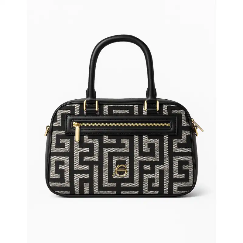 Χειροποίητη τσάντα ασπρόμαυρη Tifa Χειροποίητη τσάντα ασπρόμαυρη Tifa