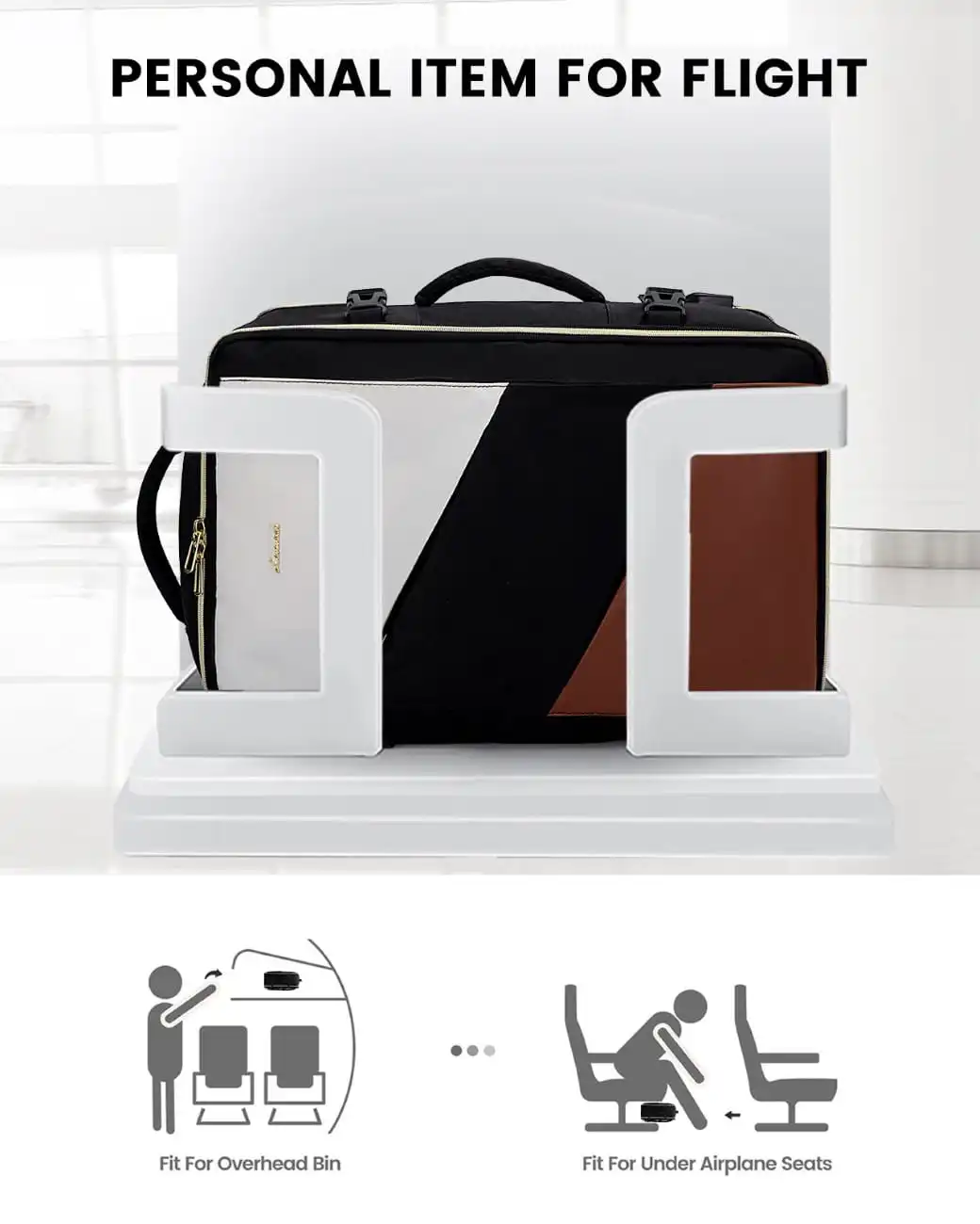 Σακίδιο καμπίνας 40L Carry on 17,3" UB2194 black/beige