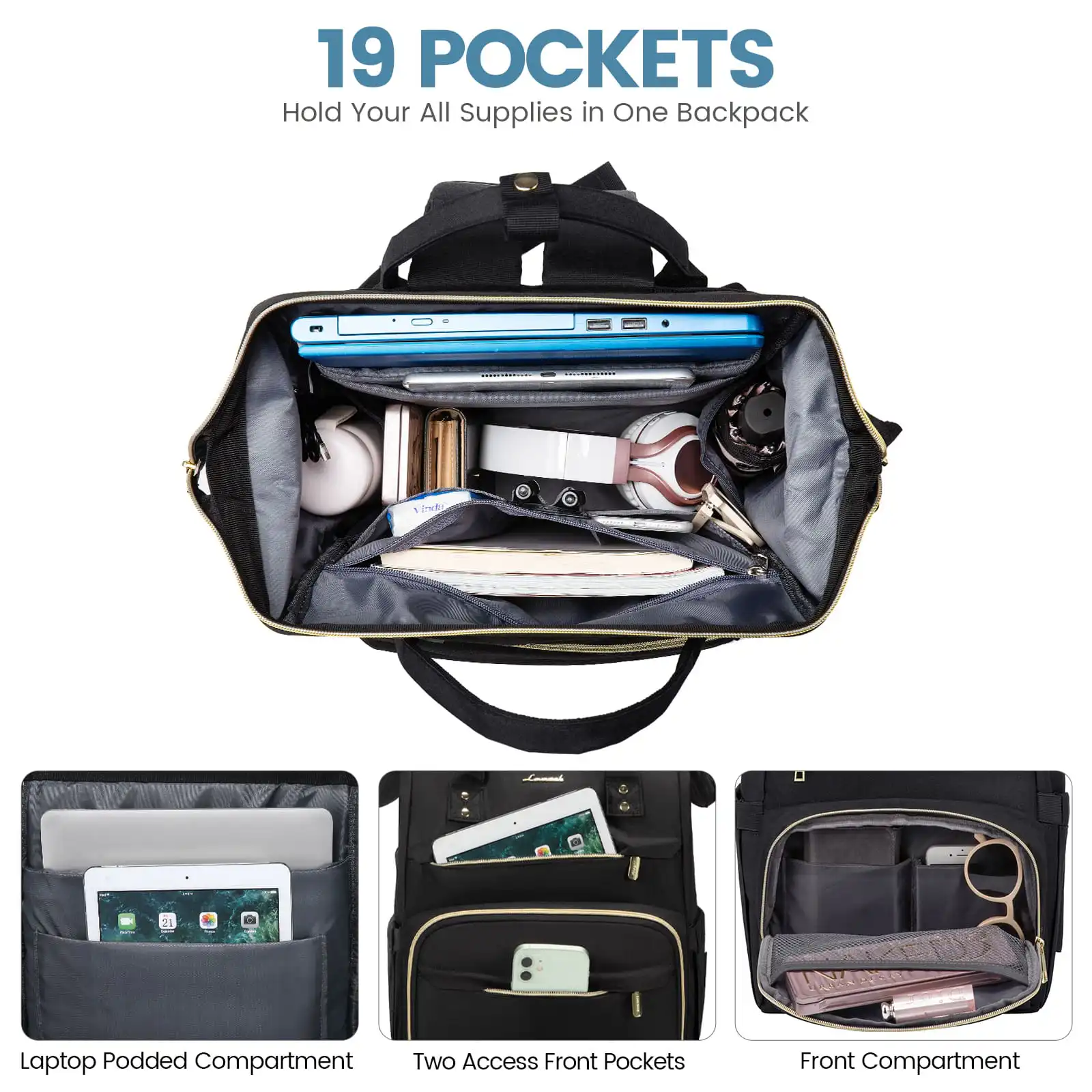 Γυναικείο Σακίδιο Φορητού Υπολογιστή Lovevook 15,6'' WB1469 black