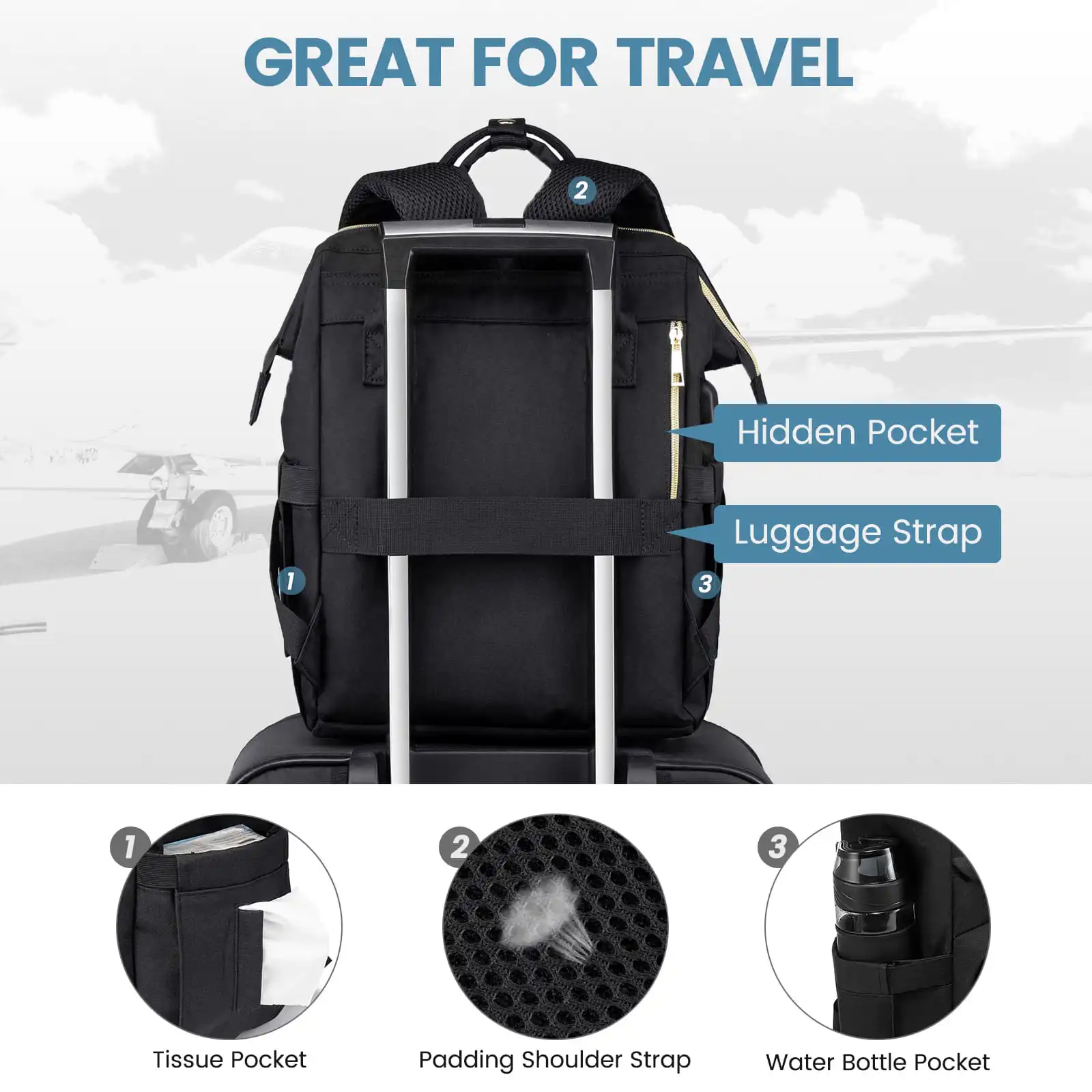 Γυναικείο Σακίδιο Φορητού Υπολογιστή Lovevook 15,6'' WB1469 black