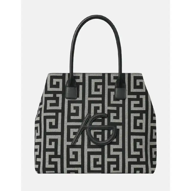 Xειροποίητη τσάντα χειρός ασπρόμαυρη Barbariccia Xειροποίητη τσάντα χειρός ασπρόμαυρη Barbariccia