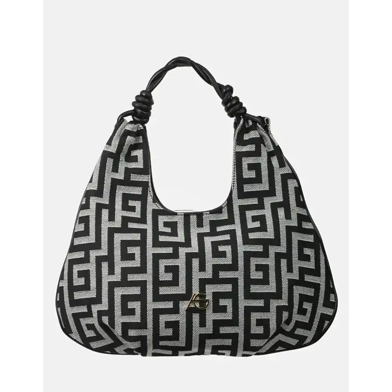 Xειροποίητη τσάντα χειρός ασπρόμαυρη Rydia Xειροποίητη τσάντα χειρός ασπρόμαυρη Rydia