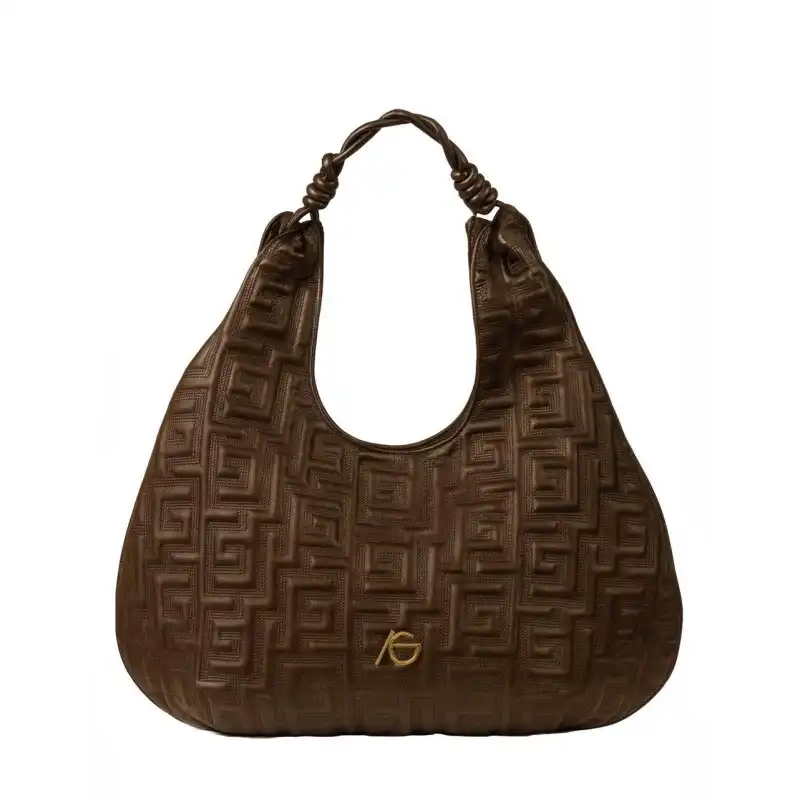 Xειροποίητη τσάντα χειρός καφέ Rydia Xειροποίητη τσάντα χειρός καφέ Rydia