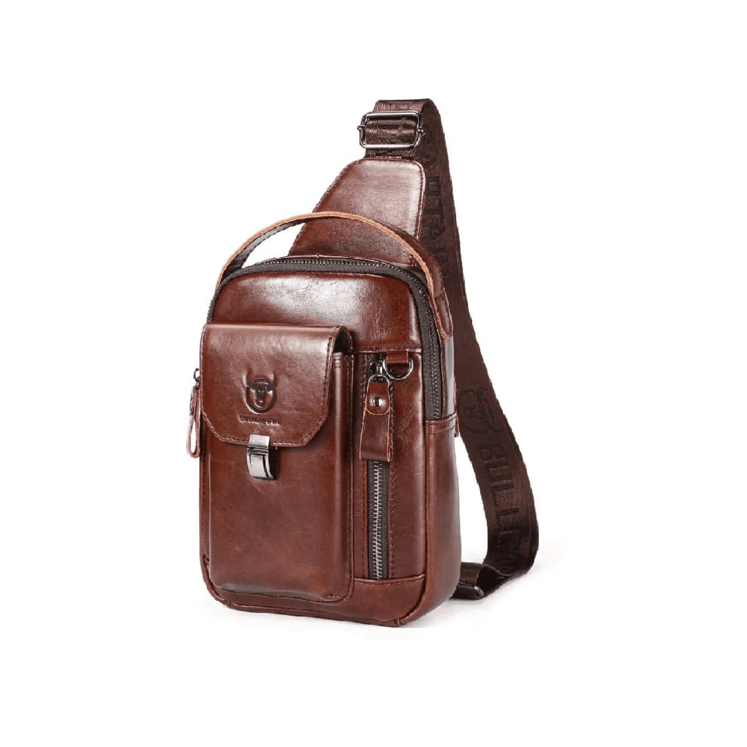 Δερμάτινο τσαντάκι body Bull Captain XB555 σκούρο καφέ Δερμάτινο τσαντάκι body Bull Captain XB555 σκούρο καφέ