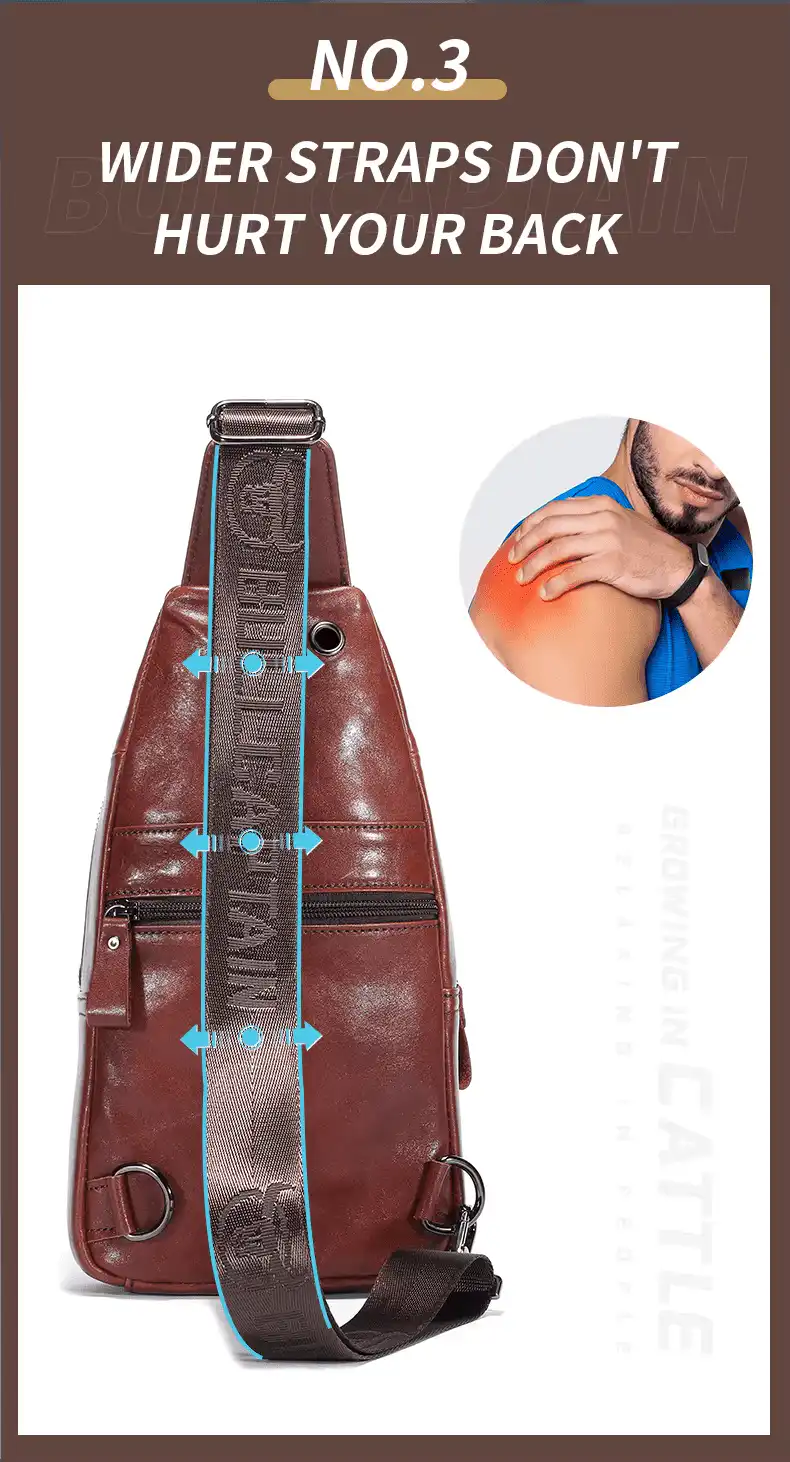 Δερμάτινο τσαντάκι body Bull Captain XB097 καφέ