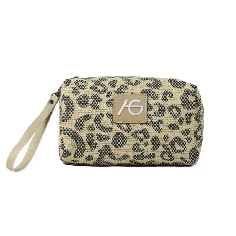 Ψάθινο Λεοπάρ τσαντάκι χειρός Xene Ψάθινο Λεοπάρ τσαντάκι χειρός Xene