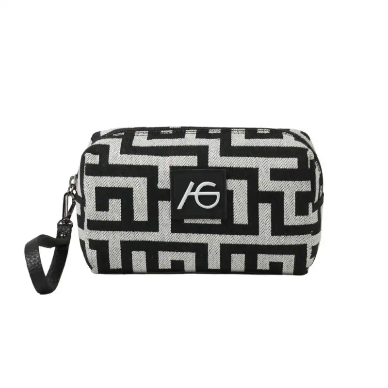 Ασπρόμαυρο τσαντάκι χειρός Xene Ασπρόμαυρο τσαντάκι χειρός Xene