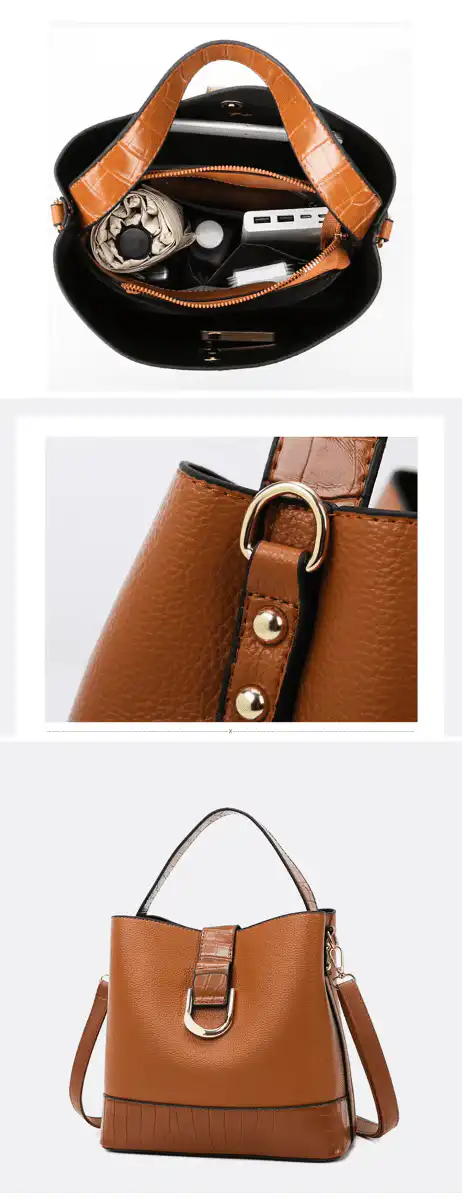 Γυναικείο σετ τσάντας χιαστί/ώμου/χειρός/mini Πορτοφόλι Cardinal zm965 Coffee