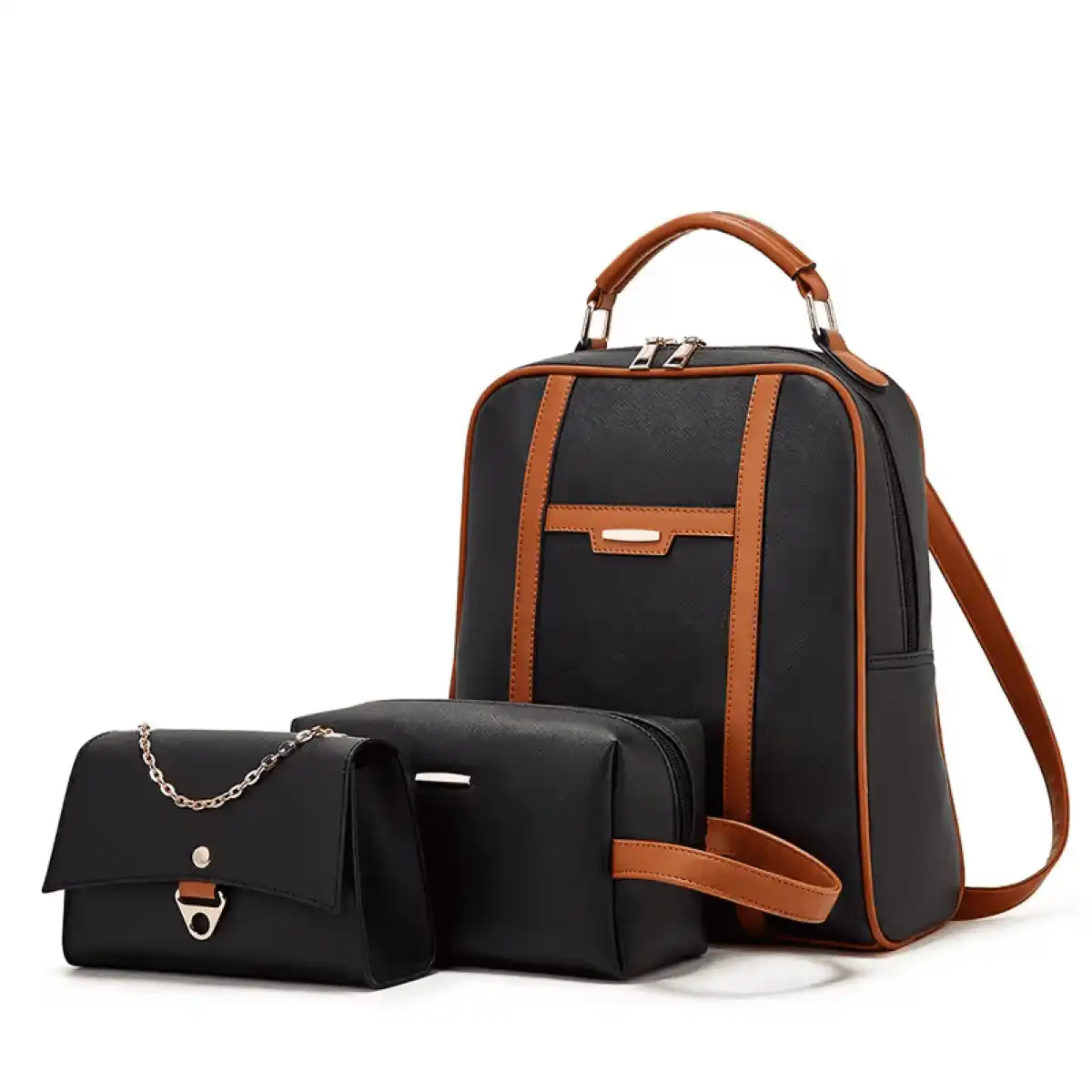 Γυναικείο σετ Σακίδιο πλάτης/νεσεσέρ /Τσάντα χιαστί Cardinal ZM 954 Black