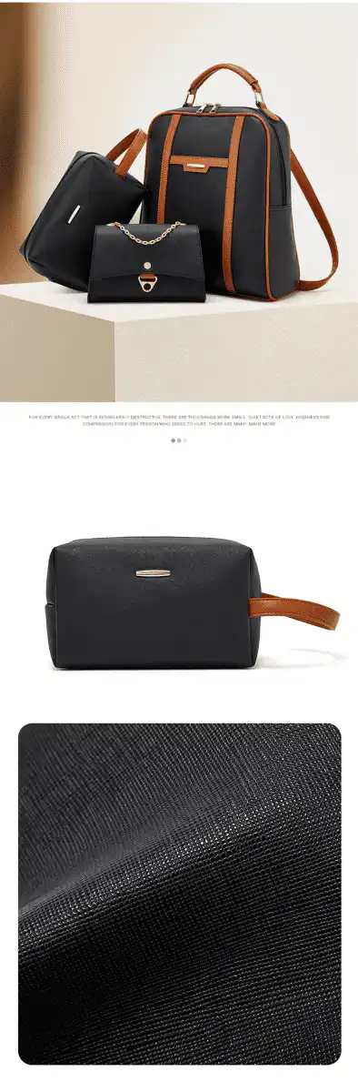 Γυναικείο σετ Σακίδιο πλάτης/νεσεσέρ /Τσάντα χιαστί Cardinal ZM 954 Black