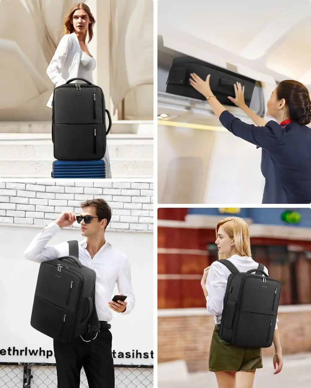 Σακίδιο Πλάτης Καμπίνας 40L με USB 17,3" MB1975 black Σακίδιο Πλάτης Καμπίνας 40L με USB 17,3" MB1975 black