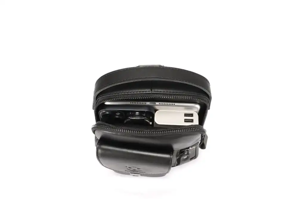 Δερμάτινο τσαντάκι body Bull Captain XB555 μαύρο