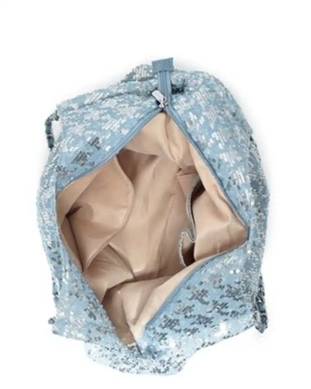 Τσάντα ώμου με παγιετες BS23206 - Γαλάζιο