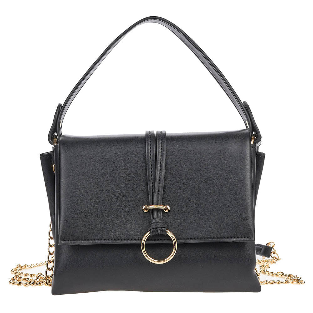 Verde Γυναικεία Τσάντα Ωμου -Χιαστί 01-1504 Μαύρο