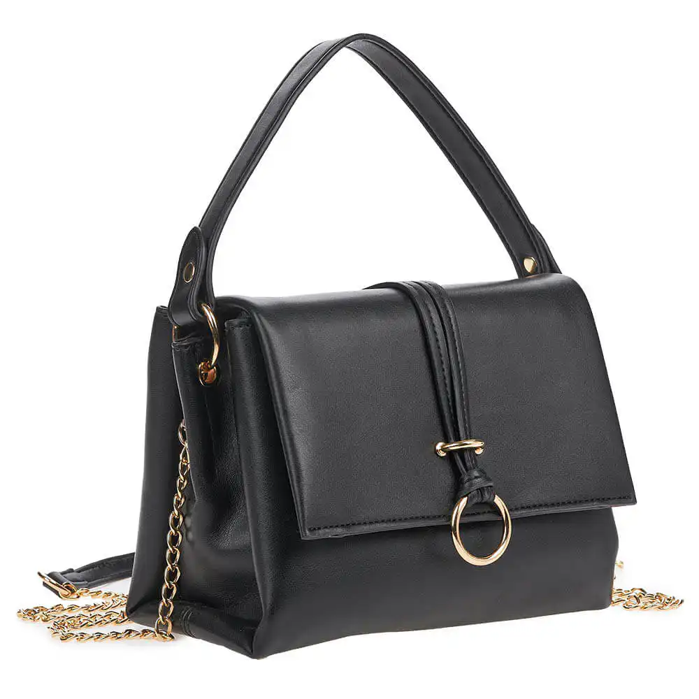 Verde Γυναικεία Τσάντα Ωμου -Χιαστί 01-1504 Μαύρο