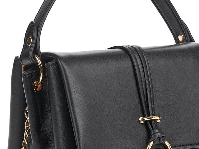 Verde Γυναικεία Τσάντα Ωμου -Χιαστί 01-1504 Μαύρο