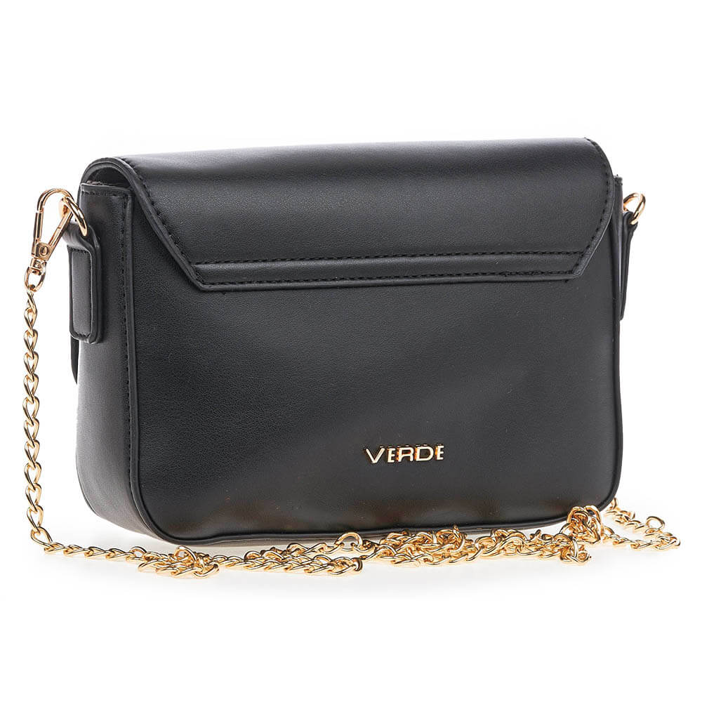 Verde Γυναικεία Τσάντα Ώμου 01-1520 Μαύρο