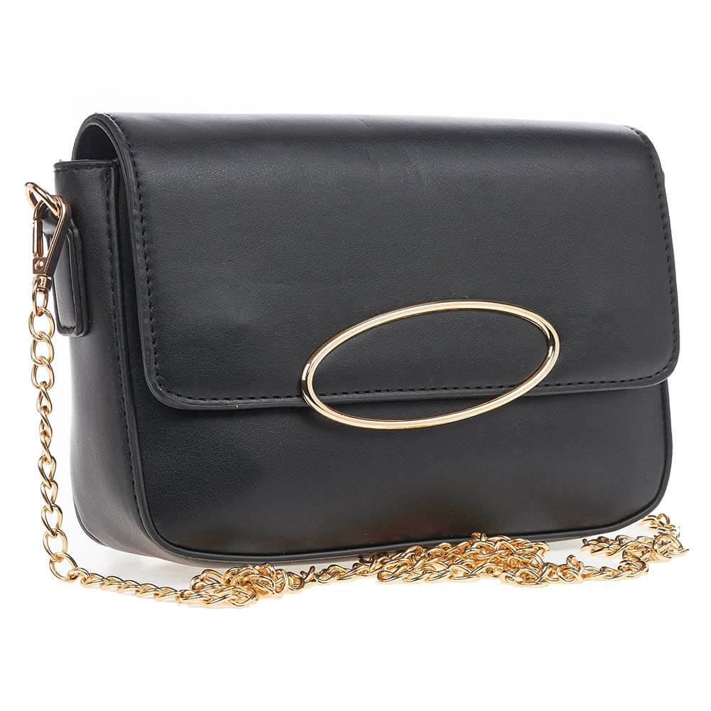 Verde Γυναικεία Τσάντα Ώμου 01-1520 Μαύρο