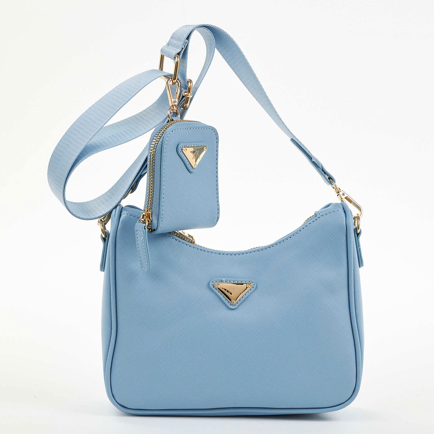 Verde Γυναικείο Τσαντάκι Αμπιγέ 01-1555 Ανοιχτό Μπλέ