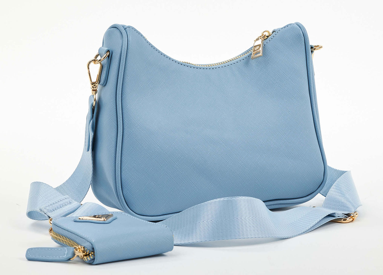 Verde Γυναικείο Τσαντάκι Αμπιγέ 01-1555 Ανοιχτό Μπλέ