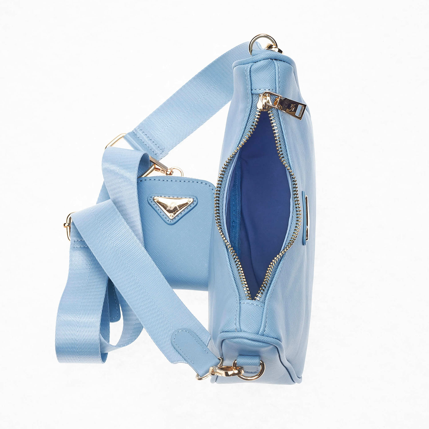 Verde Γυναικείο Τσαντάκι Αμπιγέ 01-1555 Ανοιχτό Μπλέ