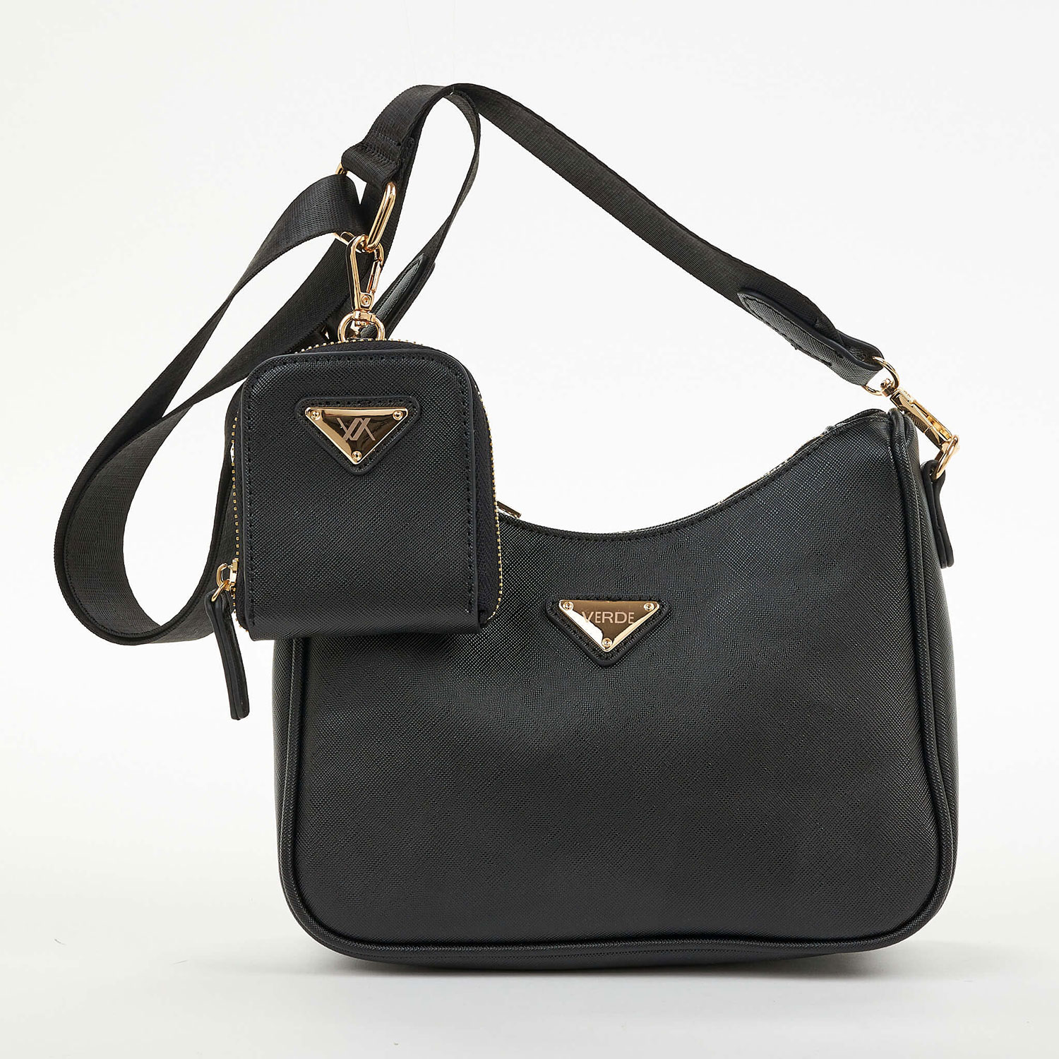 Verde Γυναικείο Τσαντάκι Αμπιγέ 01-1555 Μαύρο