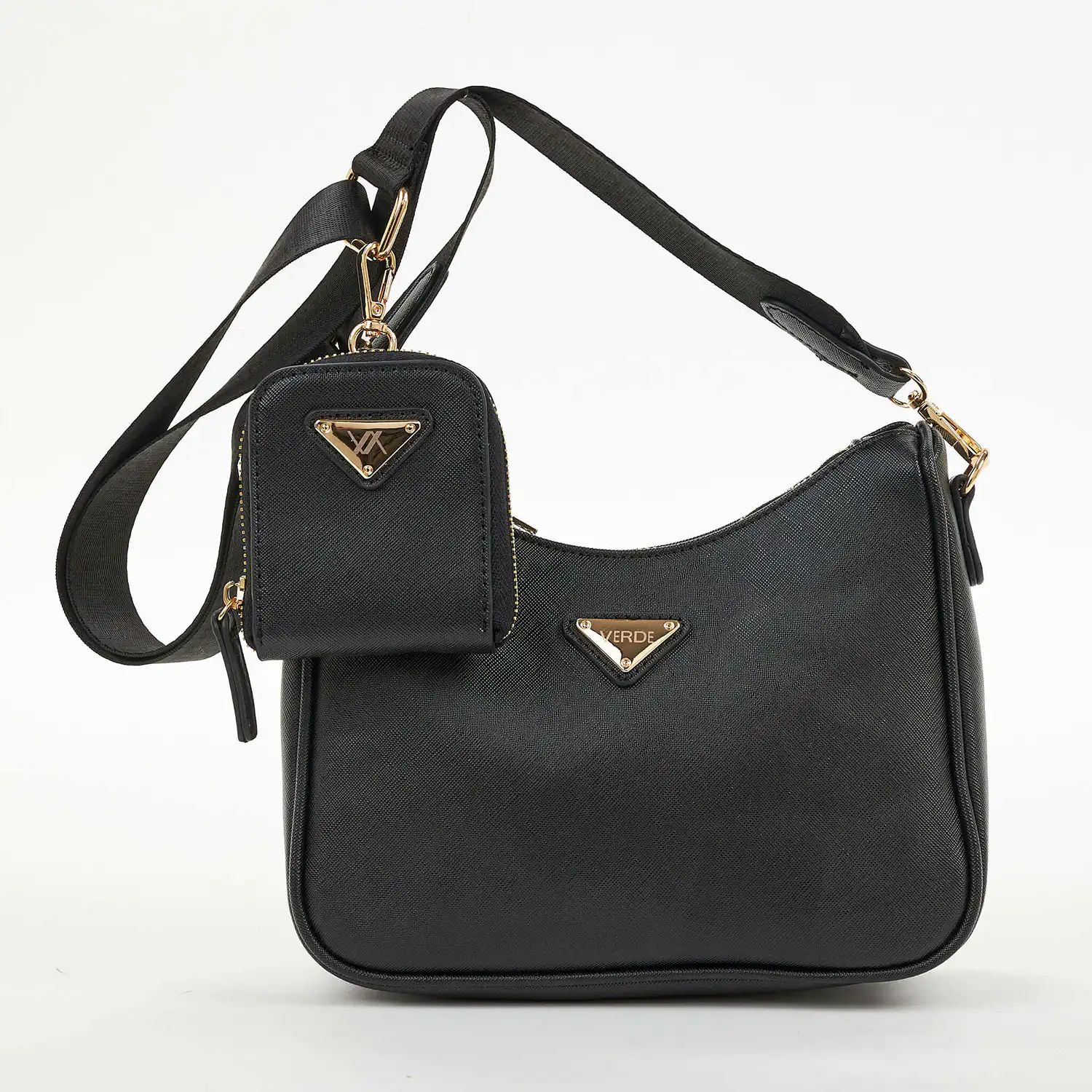 Verde Γυναικείο Τσαντάκι Αμπιγέ 01-1555 Μαύρο