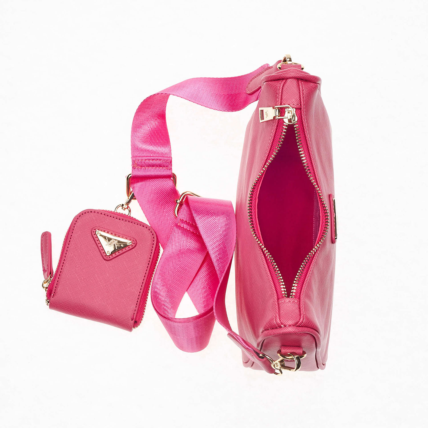 Verde Γυναικείο Τσαντάκι Αμπιγέ 01-1555 Φούξια