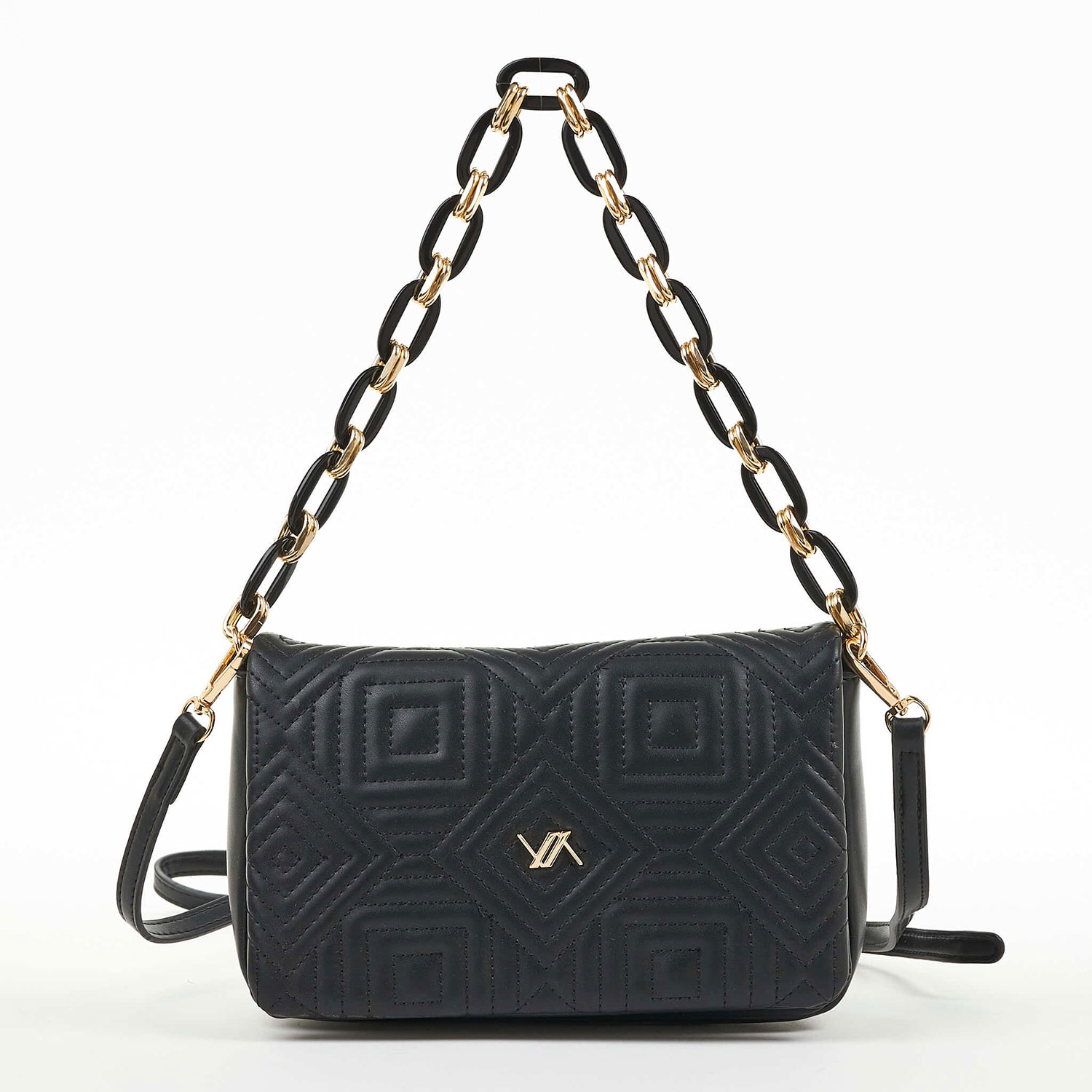 Verde Γυναικείο Τσαντάκι Αμπιγέ 01-1565 Μαύρο