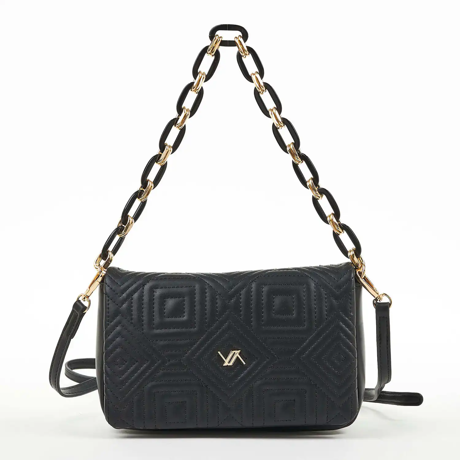 Verde Γυναικείο Τσαντάκι Αμπιγέ 01-1565 Μαύρο