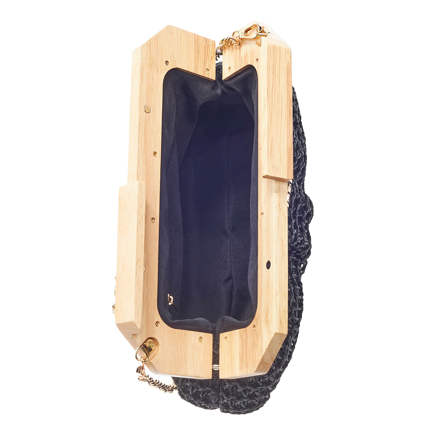 Verde Γυναικείο Τσαντακι Αμπιγέ 01-1572 Ψάθινο Μαύρο