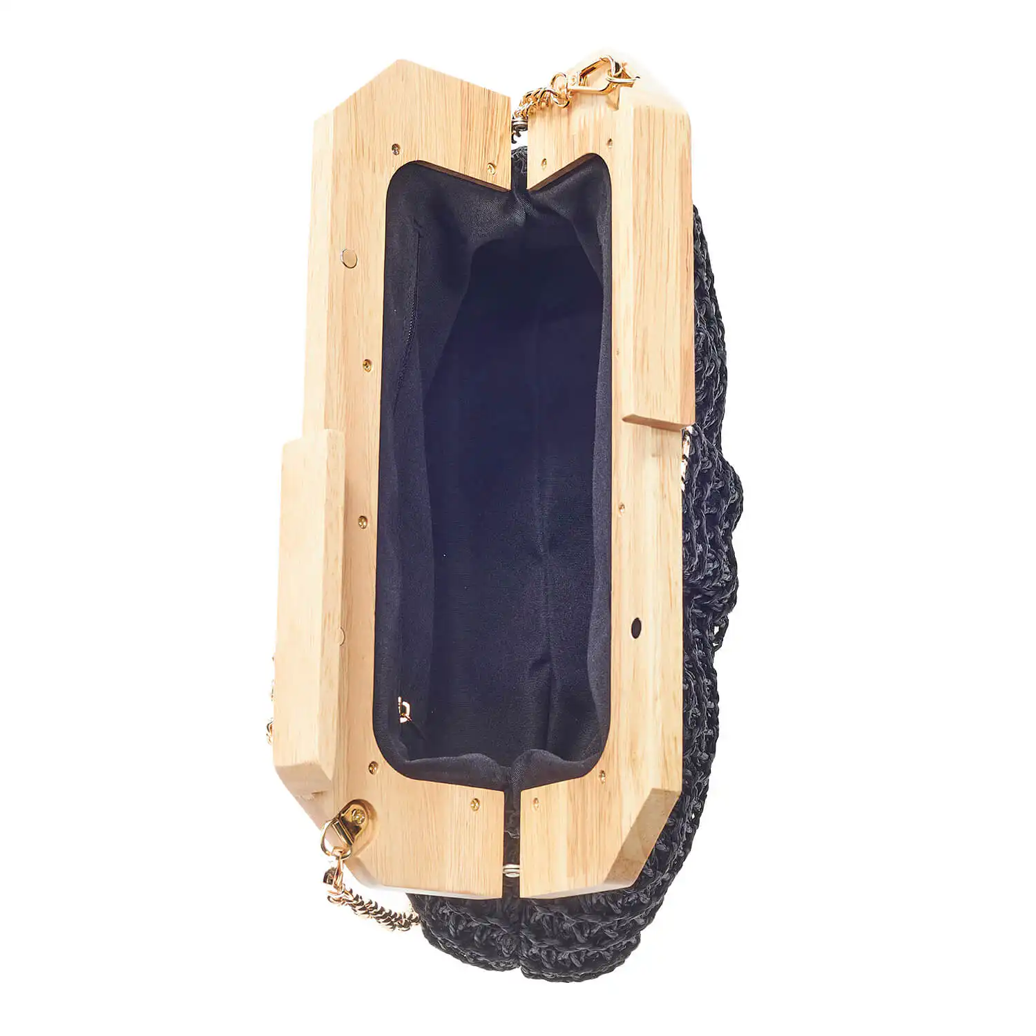 Verde Γυναικείο Τσαντακι Αμπιγέ 01-1572 Ψάθινο Μαύρο