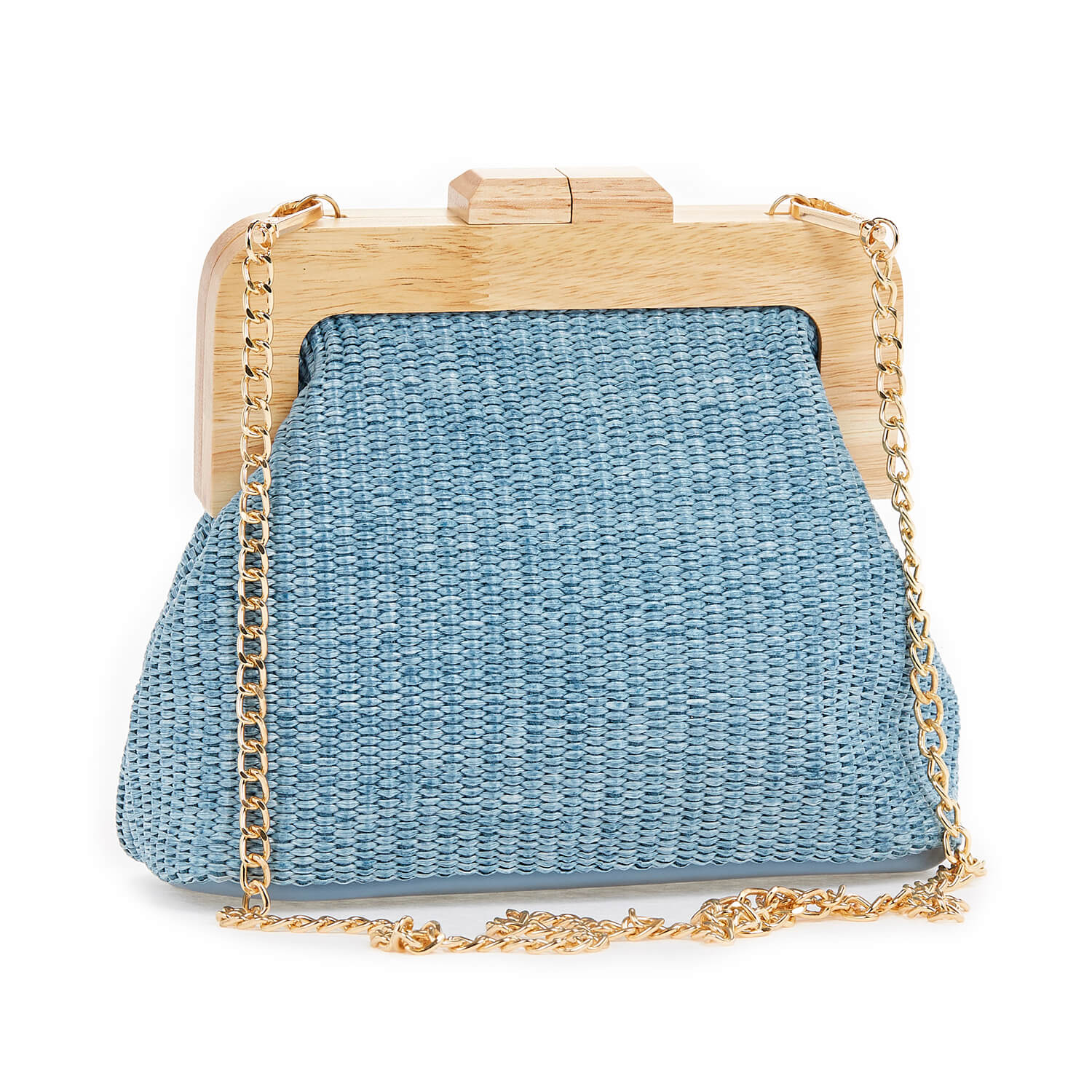 Verde Γυναικείο Τσαντακι Αμπιγέ 01-1577 Ψάθινο Μπλέ