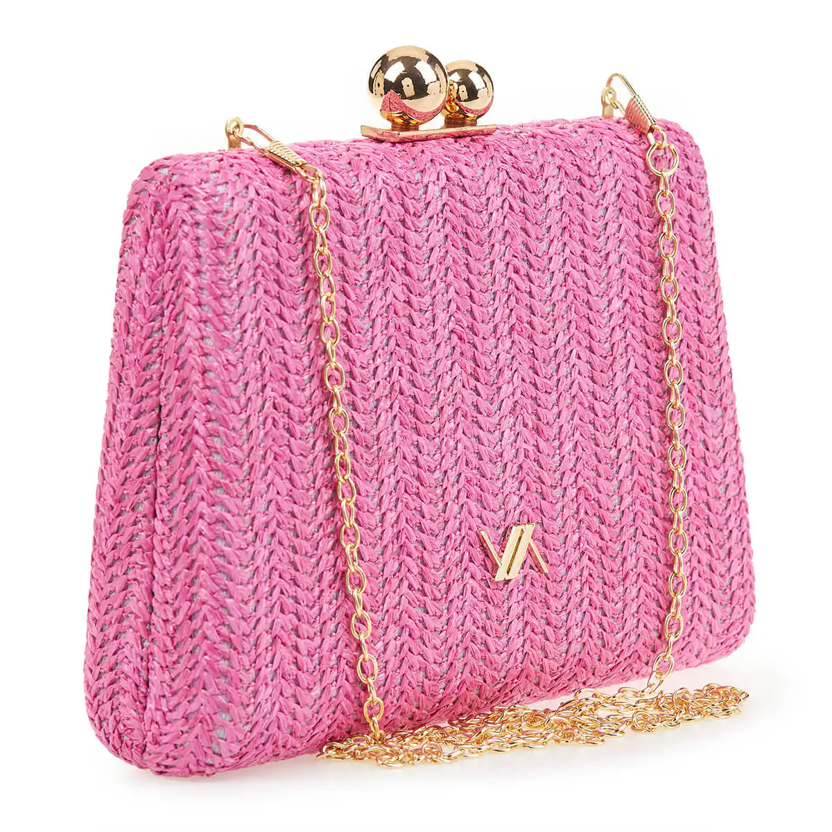 Verde Γυναικείο Τσαντακι Αμπιγέ 01-1624 Ψάθινο / Γκρί