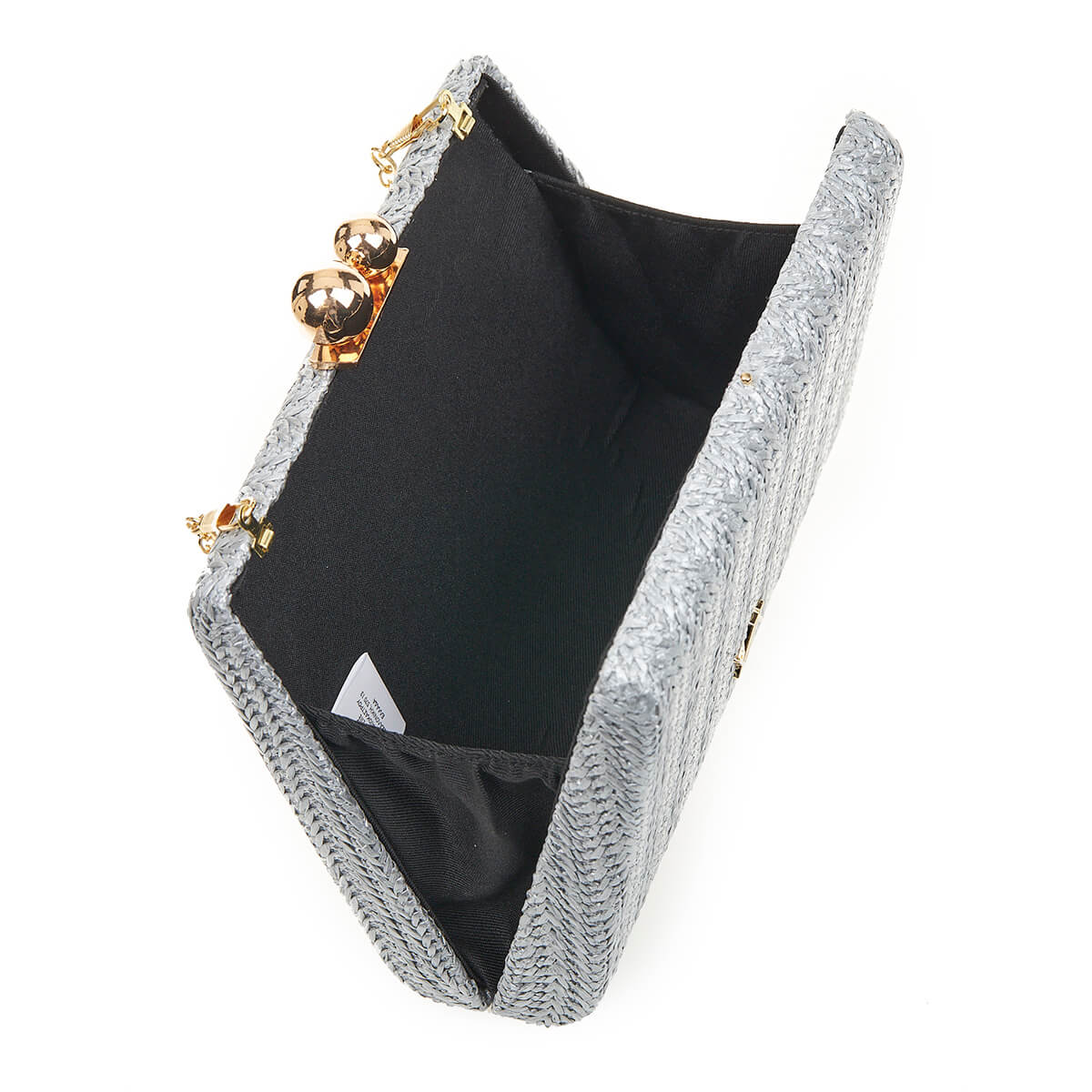 Verde Γυναικείο Τσαντακι Αμπιγέ 01-1624 Ψάθινο / Γκρί