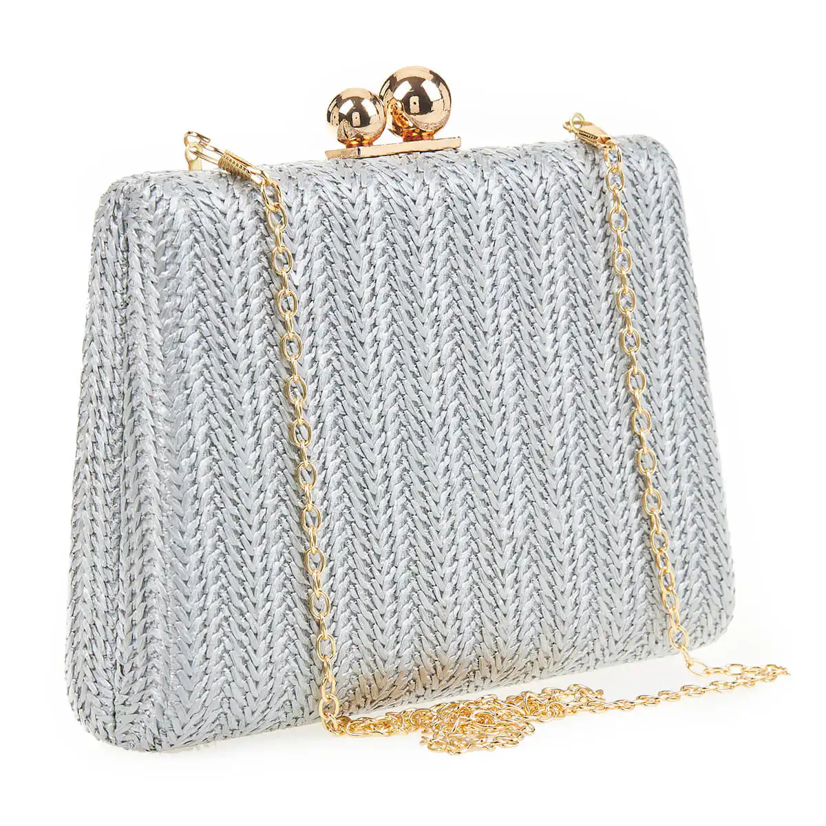 Verde Γυναικείο Τσαντακι Αμπιγέ 01-1624 Ψάθινο / Γκρί